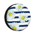 thumbnail image 1 of Gaeub Daisy Striped Nautical 14-17in Tire Cover, Spare Tire Cover, for Camper Caravan, Trailer, Car, Truck, SUV, Jeep - 14 inch, 1 of 9