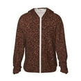 thumbnail image 1 of Gaeub Dark Brown Glitter Men's and Women's UPF 50+ Long-Sleeved Sun Protection Clothing, Fishing Shirt Long Sleeve Zip-XX-Large, 1 of 7