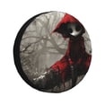thumbnail image 1 of Gaeub Dark Red Hooded Girl 14-17in Tire Cover, Spare Tire Cover, for Camper Caravan, Trailer, Car, Truck, SUV, Jeep-15 inch, 1 of 6