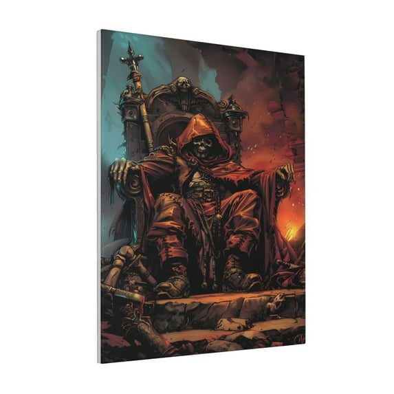 Gaeub Dark Skull King Throne Print Modern Canvas Wall Art Prints,Artwork Abstract Paintings,Canvas Decorative,Pictures on Canvas for Home Decorations,Wall Decor