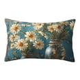 thumbnail image 1 of Gaeub Delicate White Daisy Jars Printed Pillow Case, Comfort Soft Hidden Zipper, Suitable for Sofa, Bedroom-16"x24", 1 of 6