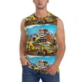 thumbnail image 1 of Gaeub Different Construction Site Vehicles Men's Sleeveless Muscle Shirts Workout Tank Tops, Odor Protection and Comfortable - Small, 1 of 8
