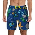 thumbnail image 1 of Gaeub Dinosaur In Space Mens Swim Trunks Stretch Beach Shorts Quick Dry for Men Swim Shorts Swimwear with Pockets- Medium, 1 of 9
