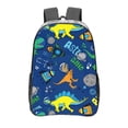 thumbnail image 1 of Gaeub Dinosaur In Space Print Clear Backpack ,Clear Transparent Backpack, PVC Bag with Side Pockets,for Concert, Beach, Work, Travel & Sporting, 1 of 7