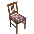 thumbnail image 1 of Gaeub Dog in Lavender Flowers Square Chair Seat Covers, Stretch Fitted Printed Chair Seat Cushion Cover for Kitchen, Office - One Size, 1 of 9