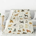 thumbnail image 1 of Gaeub Dogs Funny Pets Print Flannel Throw Blanket, Home Fleece Throw Blanket for Couch or Bed,Decorative Blankets,Lightweight Fuzzy Flannel Blanket-80"x60", 1 of 6