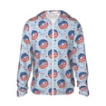 thumbnail image 1 of Gaeub Donut with the USA Fag Men's and Women's UPF 50+ Long-Sleeved Sun Protection Clothing, Fishing Shirt Long Sleeve Zip - XX-Large, 1 of 9