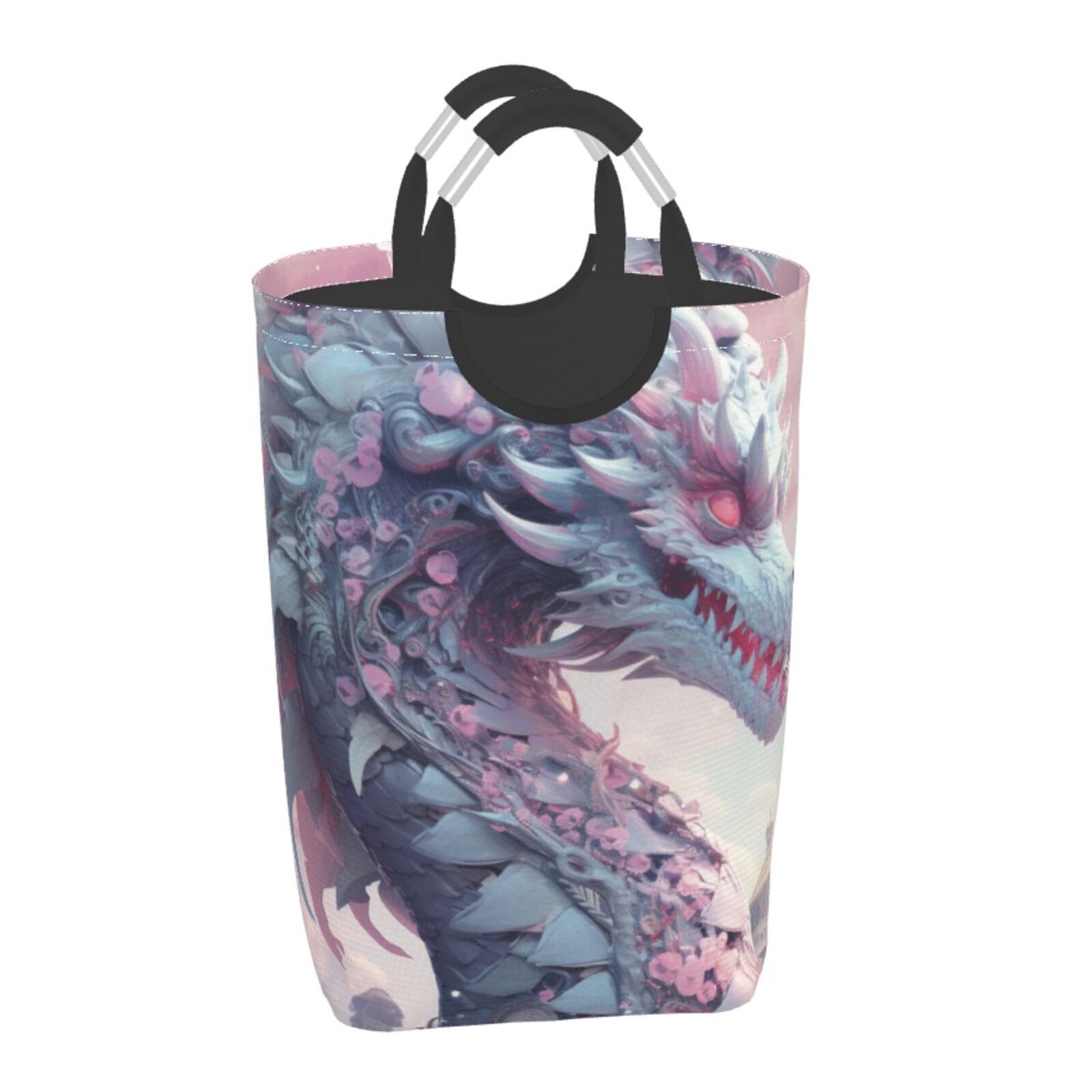 Gaeub Dragon1 Print 50L Large Laundry Hampers with Handles, Collapsible