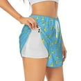 thumbnail image 1 of Gaeub Duck Swimming Print Women's Athletic Shorts,High Waisted Running Shorts,Pocket Sporty Short,Gym Elastic Workout Shorts-Small, 1 of 7