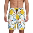 thumbnail image 1 of Gaeub Ducks and Anchors Printed Men's Short Pajama Pants, Lightweight Lounge & Sleep Bottoms Keep You Cool - Small, 1 of 9