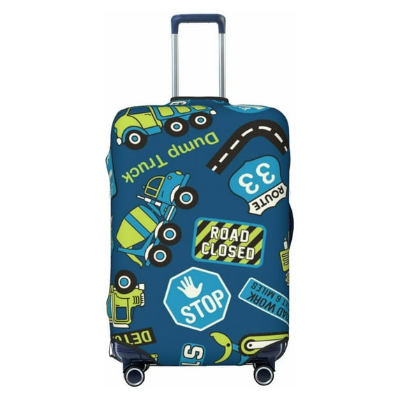 Gaeub Dump Truck Elastic Luggage Cover with Concealed Zipper Dust-Proof Luggage Cover Protector - 18-32 inch - Large