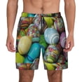 thumbnail image 1 of Gaeub Easter Egg1 Mens Swim Trunks Stretch Beach Shorts Quick Dry for Men Swim Shorts Swimwear with Pockets- Small, 1 of 9