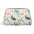 thumbnail image 1 of Gaeub Easter Rabbit Printed Travel Cosmetic Bag,Makeup Bag, Large Capacity Toiletry Bag for Women, Portable Pouch Make Up Organizer with Zipper and Divider, 1 of 8