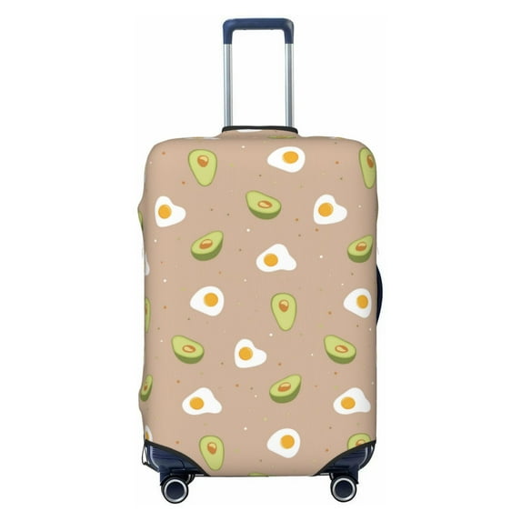 Gaeub Egg and Avocado Elastic Luggage Cover with Concealed Zipper Dust-Proof Luggage Cover Protector - 18-32 inch - X-Large