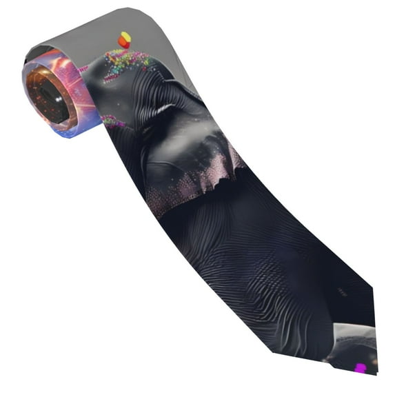 Gaeub Elephant Fireworks Celebration Men's Classic Woven Jacquard Necktie Perfect for Weddings & Parties