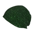 thumbnail image 1 of Gaeub Emerald Green Sparkling Knit Cuffed Beanie Top Level Beanie Men Women Winter Knit Caps Soft Ski Hat, 1 of 7