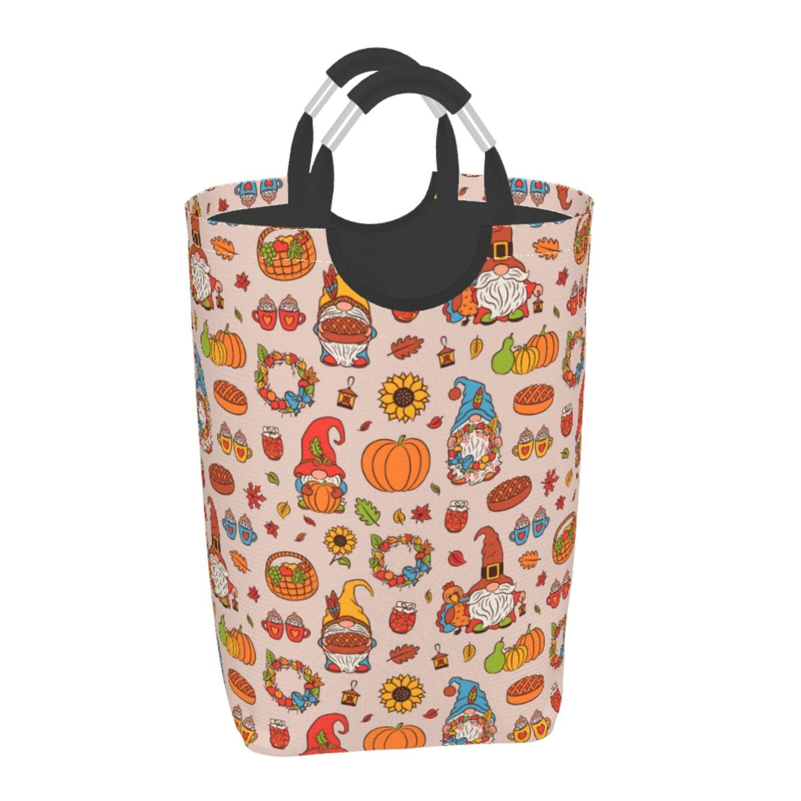 Gaeub Fall Thanksgiving Print 50L Large Laundry Hampers with Handles