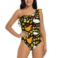 thumbnail image 1 of Gaeub Farm Goose Women's One Shoulder Ruffle Tummy Control Swimwear for Swimming Surfing Beach Party - X-Large, 1 of 8