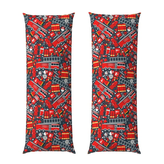 Gaeub Fire Sign Printed Long Body Pillowcase Envelope Closure 1 Pack Wrinkle for Night Sweats - 20x54 in