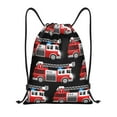 thumbnail image 1 of Gaeub Fire and Rescue Truck Drawstring Backpack Bag Sport Gym Sackpack Heavy Duty String Backpack for Men Women-Medium, 1 of 6