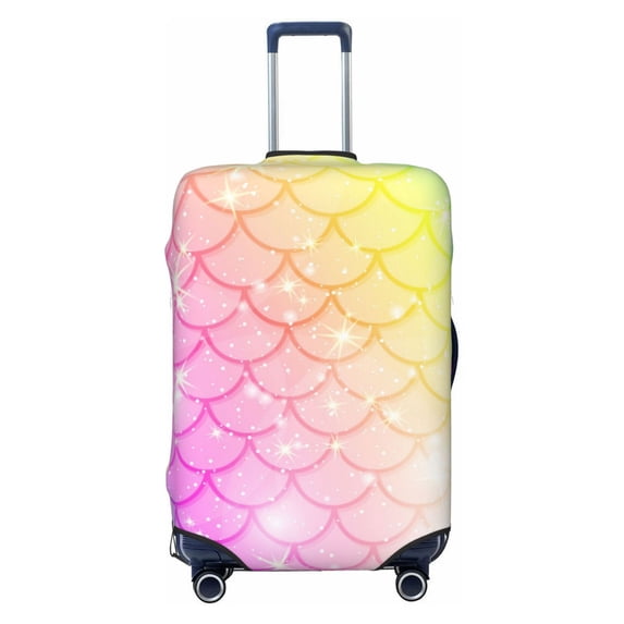 Gaeub Fish Scale Elastic Luggage Cover with Concealed Zipper Dust-Proof Luggage Cover Protector - 18-32 inch - Small