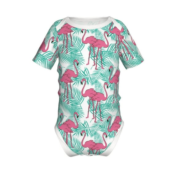 Gaeub Flamingo Print Infant Climbing Onesie,Toddler Outfit,Newborn Baby Bodysuit,Baby Boy Girl Clothes -9M