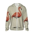 thumbnail image 1 of Gaeub Flamingo Sitting On Chair Men's and Women's UPF 50+ Long-Sleeved Sun Protection Clothing, Fishing Shirt Long Sleeve Zip-Small, 1 of 7