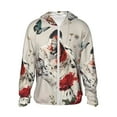 thumbnail image 1 of Gaeub Floral Leopard Butterflies Men's and Women's UPF 50+ Long-Sleeved Sun Protection Clothing, Fishing Shirt Long Sleeve Zip-Small, 1 of 7