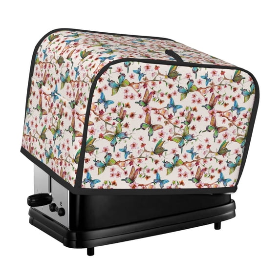 Gaeub Floral With Butterflies Print 2 Slice Toaster Cover, Toaster Bags,Small Appliance Toaster Cover for Kitchen,Toaster Oven Dustproof Cover