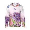 thumbnail image 1 of Gaeub Flowers And Colorful Butterflies Men's and Women's UPF 50+ Long-Sleeved Sun Protection Clothing, Fishing Shirt Long Sleeve Zip-X-Large, 1 of 7
