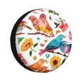 thumbnail image 1 of Gaeub Flowers Birds And Butterflies 14-17in Tire Cover, Spare Tire Cover, for Camper Caravan, Trailer, Car, Truck, SUV, Jeep - 14 inch, 1 of 1