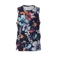 thumbnail image 1 of Gaeub Flowers ad Butterflies Men's Mesh Basketball Jersey, Quick-Drying Sleeveless Top S-4XL, Loose Muscle Tank Top -X-Large, 1 of 9