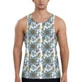 thumbnail image 1 of Gaeub Flowers and Butterflies Men's Athletic Tank Top, Workout Sleeveless Shirts, Running Tank Tops for Gym, Running, Training - 4X-Large, 1 of 9