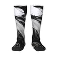 thumbnail image 1 of Gaeub Fluid Black White Paint Swirls Printed Design Socks Stretchy High Tube Socks for Men Women Teens , Softball Soccer Socks for Hiking, Sport, 1 of 6