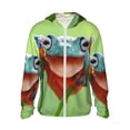 thumbnail image 1 of Gaeub Flying Frog On Branch Men's and Women's UPF 50+ Long-Sleeved Sun Protection Clothing, Fishing Shirt Long Sleeve Zip-X-Large, 1 of 7
