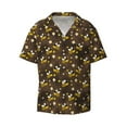 thumbnail image 1 of Gaeub Flying Furry Honey Bees Men's Lapel Short Sleeve Shirt, Relaxed Fit Shirt, Soft and Breathable for Outdoors Party Travel - X-Large, 1 of 7