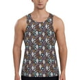 thumbnail image 1 of Gaeub Forest Cute Owl Men's Athletic Tank Top, Workout Sleeveless Shirts, Running Tank Tops for Gym, Running, Training - Large, 1 of 9