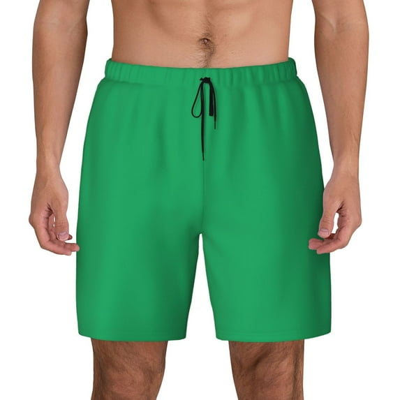 Gaeub Forestgreen Mens Swim Trunks Stretch Beach Shorts Quick Dry for Men Swim Shorts Swimwear with Pockets- 3X-Large