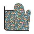 thumbnail image 1 of Gaeub Foxes and Birds in Forest Print Oven Mitts and Pot Holders Sets of 2,Heat Resistant Pad,Cooking Gloves, for Baking BBQ Home Decor, 1 of 7