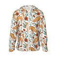 thumbnail image 1 of Gaeub Foxes and Floral Harmony Men's and Women's UPF 50+ Long-Sleeved Sun Protection Clothing, Fishing Shirt Long Sleeve Zip-X-Large, 1 of 7