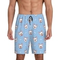 thumbnail image 1 of Gaeub French Bulldog Head Print Men's Short Pajama Pants, Sleep Shorts, Household Pants, Casual Pants with Pockets-3X-Large, 1 of 6