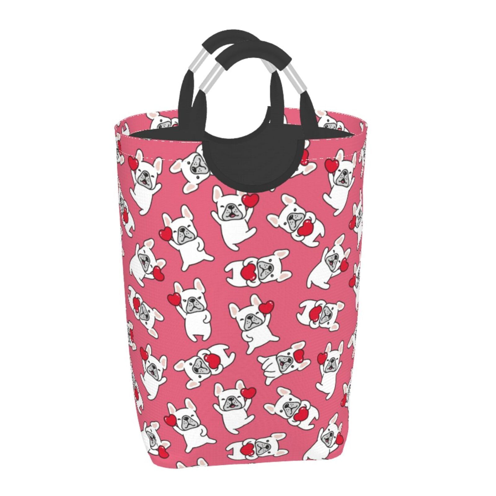Gaeub French Bulldog Print 50L Large Laundry Hampers with Handles