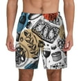 thumbnail image 1 of Gaeub French Food Mens Swim Trunks Stretch Beach Shorts Quick Dry for Men Swim Shorts Swimwear with Pockets- X-Large, 1 of 9