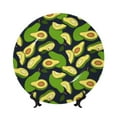 thumbnail image 1 of Gaeub Fresh Avocado Print Ceramic Plate,Dinner Plates,Bone China Decorative Plates with Display Stand,Art Ceramic Ornaments for Wall Hanging Decoration-10in, 1 of 6