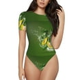 thumbnail image 1 of Gaeub Friut Avocado Women'S Short Sleeve One Piece Swimsuit Sexy High-Waisted Bodysuit For Swimming, Beach, Sports - X-Large, 1 of 9