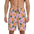 thumbnail image 1 of Gaeub Fruit Print Men's Short Pajama Pants, Sleep Shorts, Household Pants, Casual Pants with Pockets-Large, 1 of 6