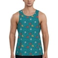 thumbnail image 1 of Gaeub Funny Cat Blue Men's Athletic Tank Top, Workout Sleeveless Shirts, Running Tank Tops for Gym, Running, Training - X-Large, 1 of 9