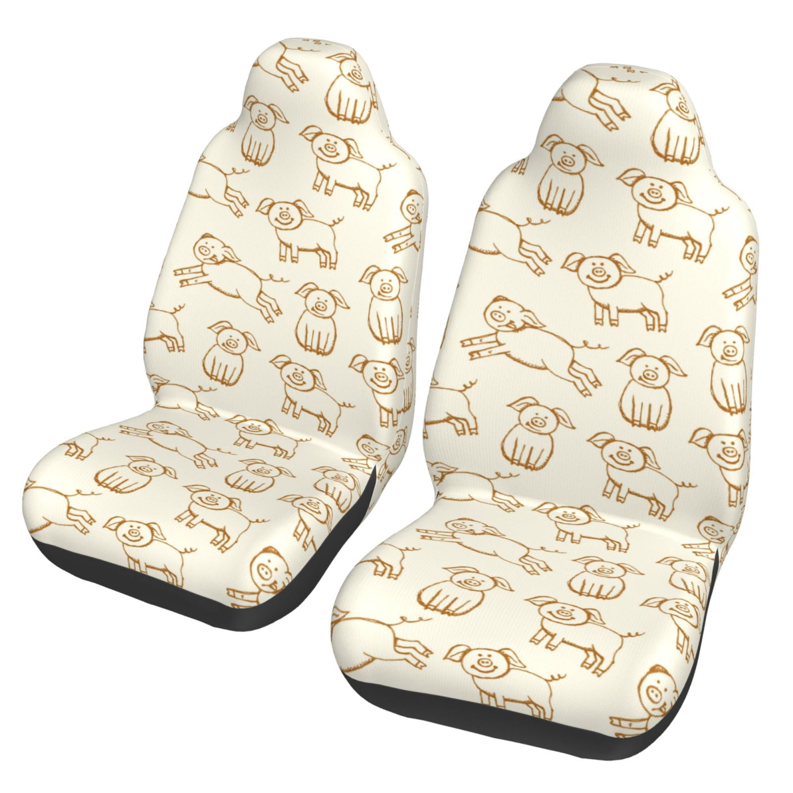 Gaeub Funny Pigs 2Pack Full Set Car Seat Covers with Soft Padding ...