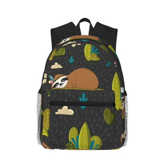 Gaeub Funny Sloths In The Forest School Backpack Waterproof Bookbag for Men Women College High School Bags