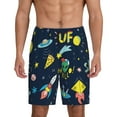 thumbnail image 1 of Gaeub Funny Spaceships Printed Men's Short Pajama Pants, Lightweight Lounge & Sleep Bottoms Keep You Cool - 4X-Large, 1 of 9